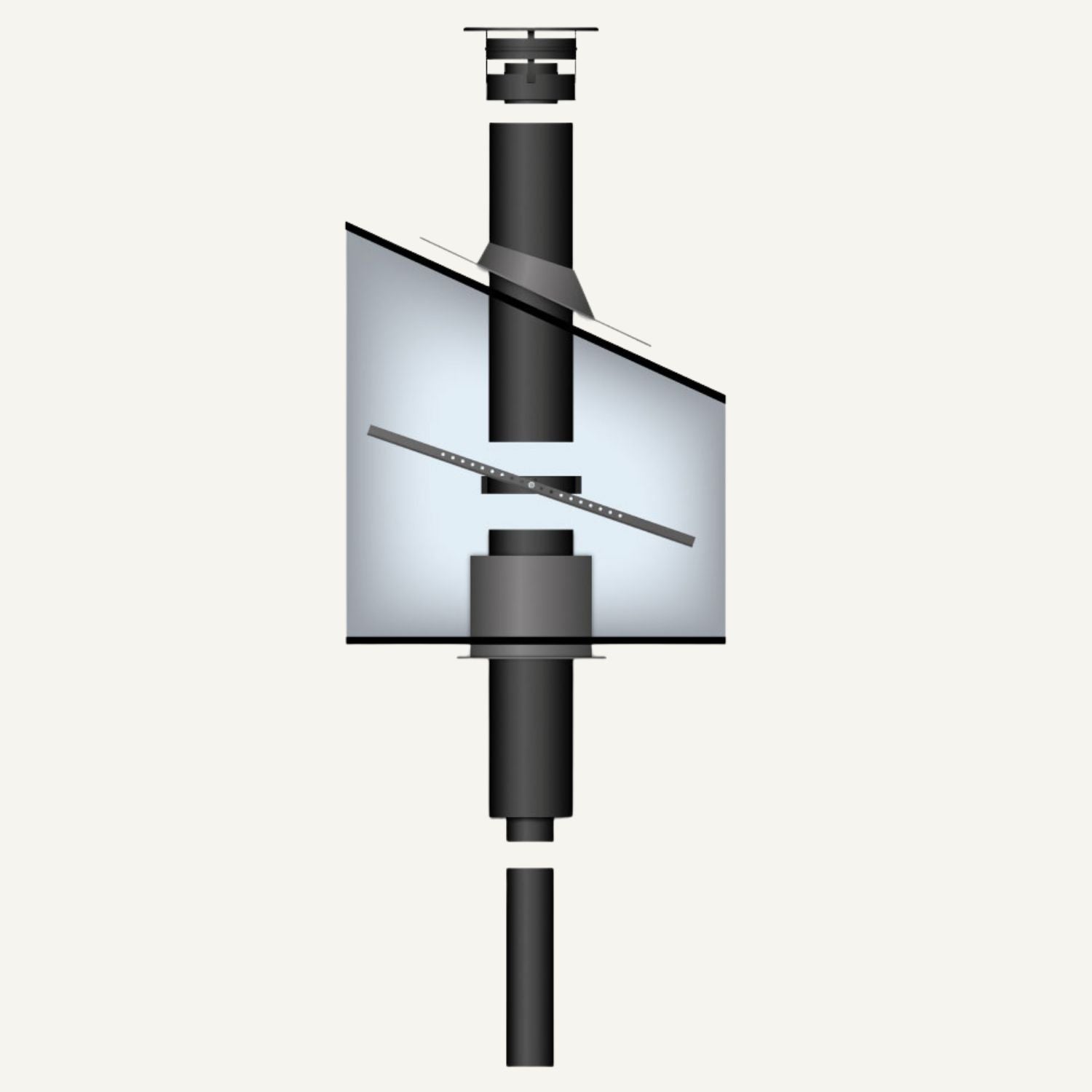 Skorstenspakke, 3,5 m komplet