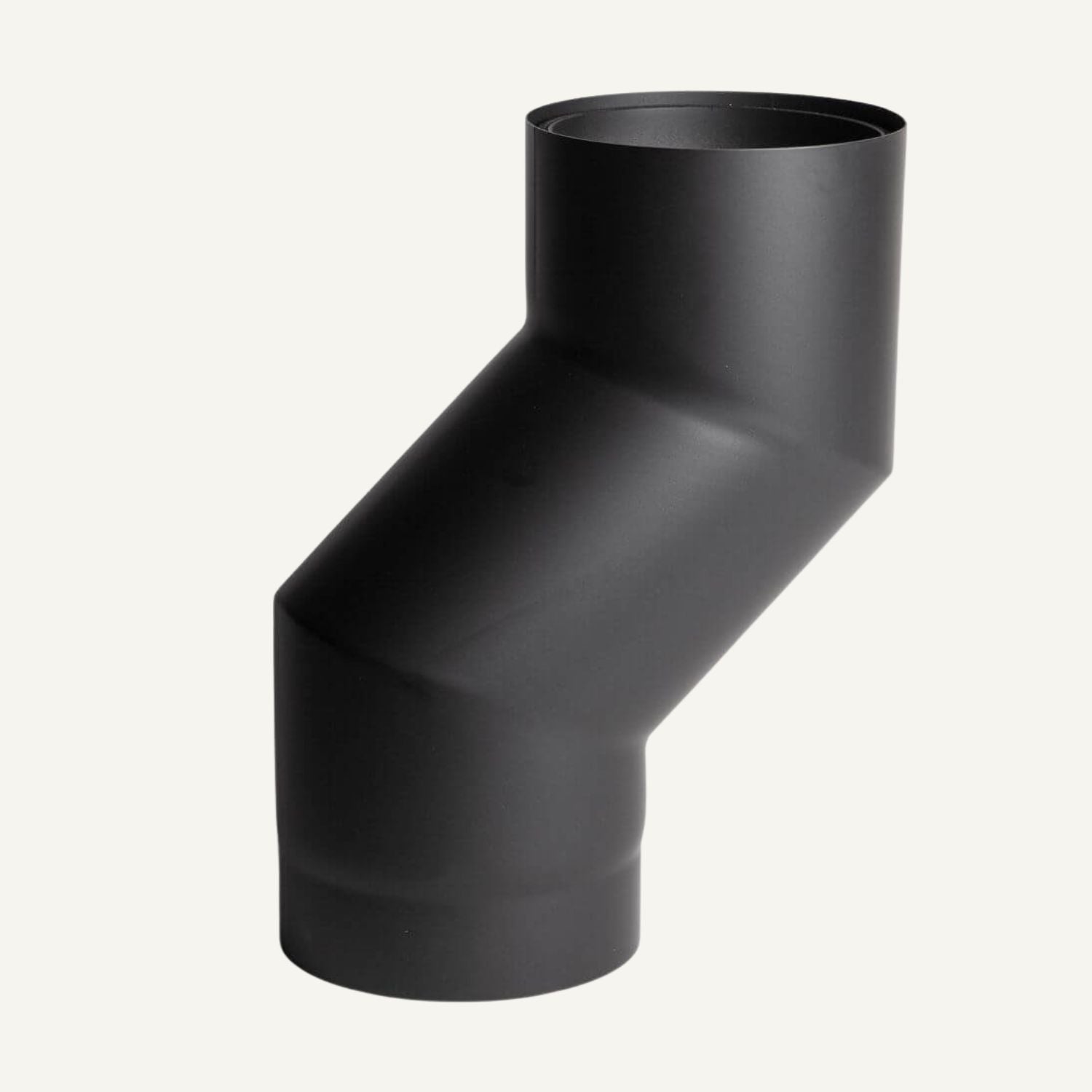 Halvisoleret S-bøjning, 120 mm, sort