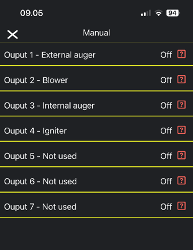 Oversigt over output i Aduro Hybrid Appen