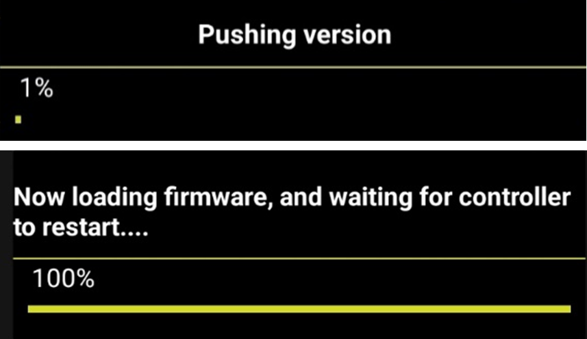 Hybridovnens firmware opdaterer
