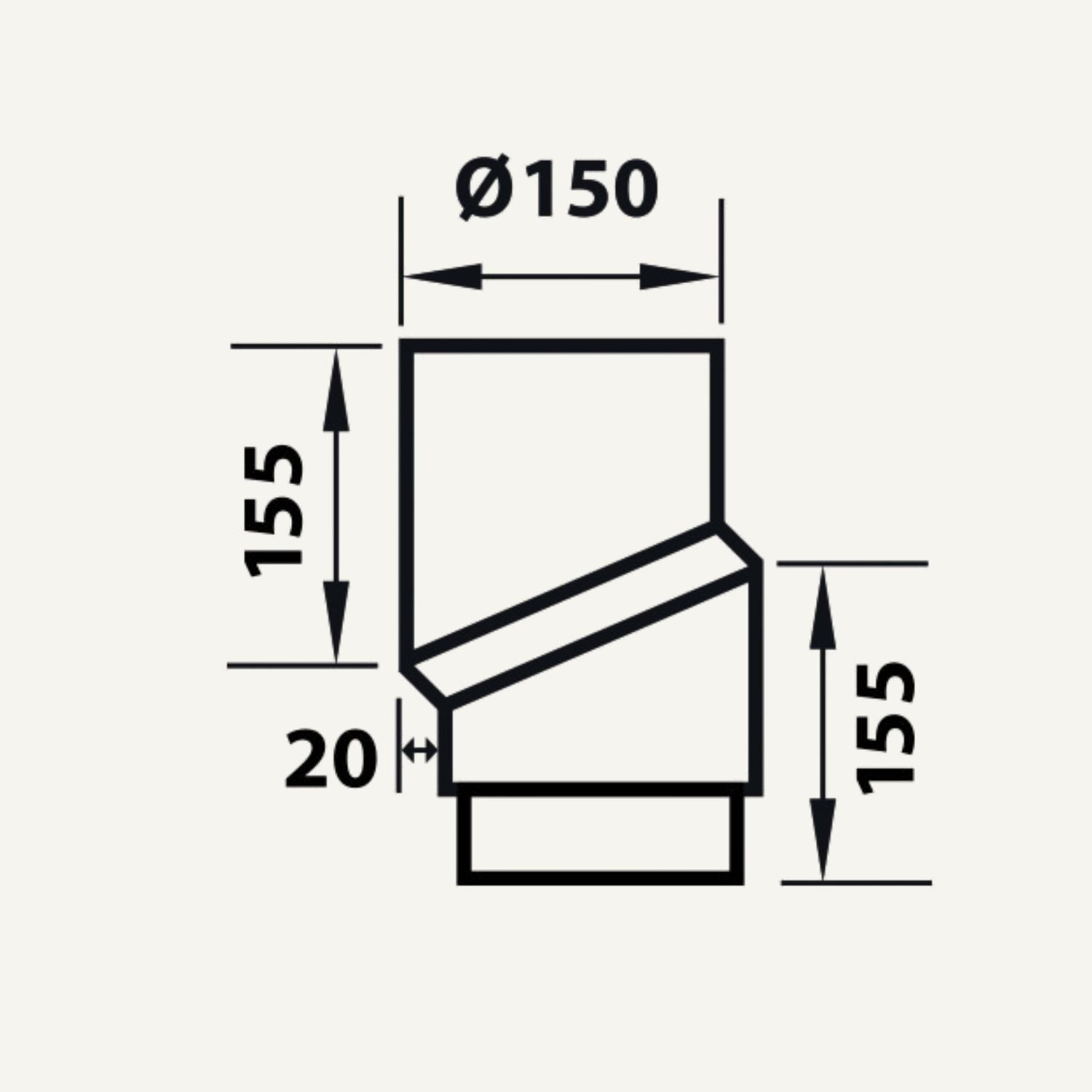 S-Bøjning, 20 mm
