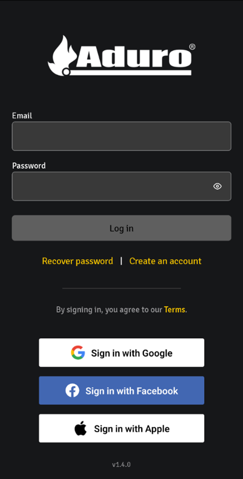 Pilleovn-app login side