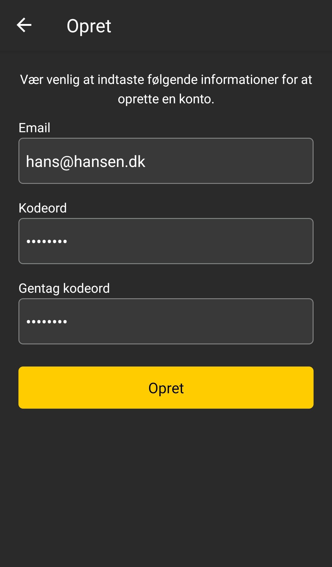 Opret konto i Aduro Pellet Stove App