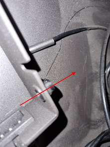Markering af sensor i plastikholder
